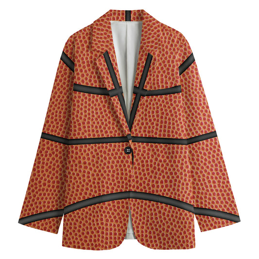 Basketball Ball Print Women's Blazer