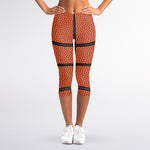 Basketball Ball Print Women's Capri Leggings