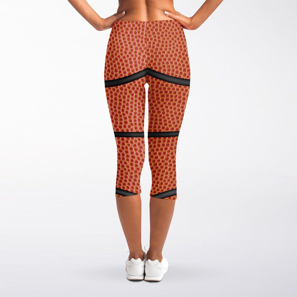 Basketball Ball Print Women's Capri Leggings