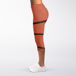 Basketball Ball Print Women's Capri Leggings