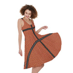 Basketball Ball Print Women's Sleeveless Dress