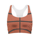 Basketball Ball Print Women's Sports Bra