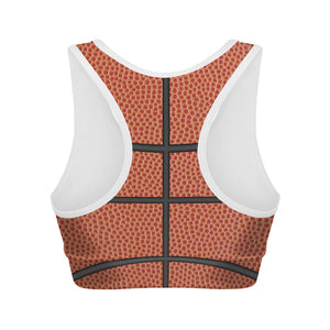 Basketball Ball Print Women's Sports Bra