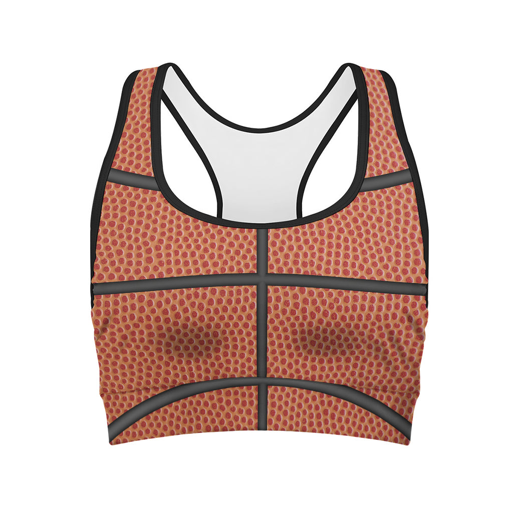 Basketball Ball Print Women's Sports Bra