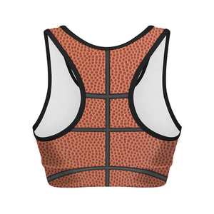 Basketball Ball Print Women's Sports Bra