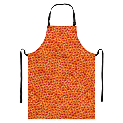 Basketball Bumps Print Bib Apron With Pocket
