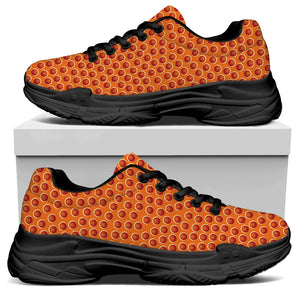 Basketball Bumps Print Black Chunky Shoes