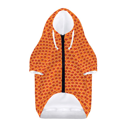 Basketball Bumps Print Dog Zip Up Hoodie