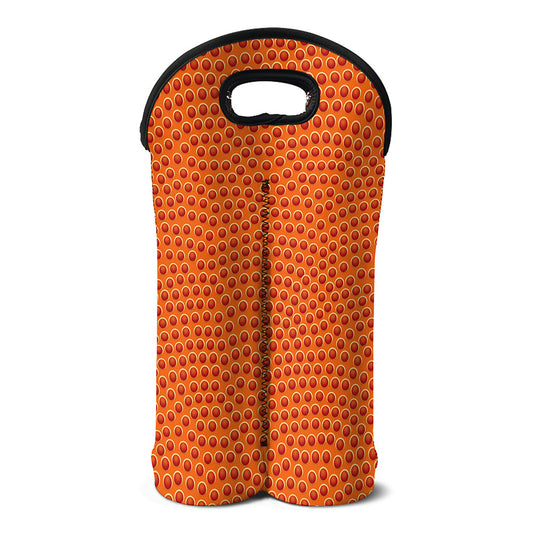 Basketball Bumps Print Double Neoprene Wine Tote