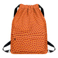 Basketball Bumps Print Drawstring Backpack
