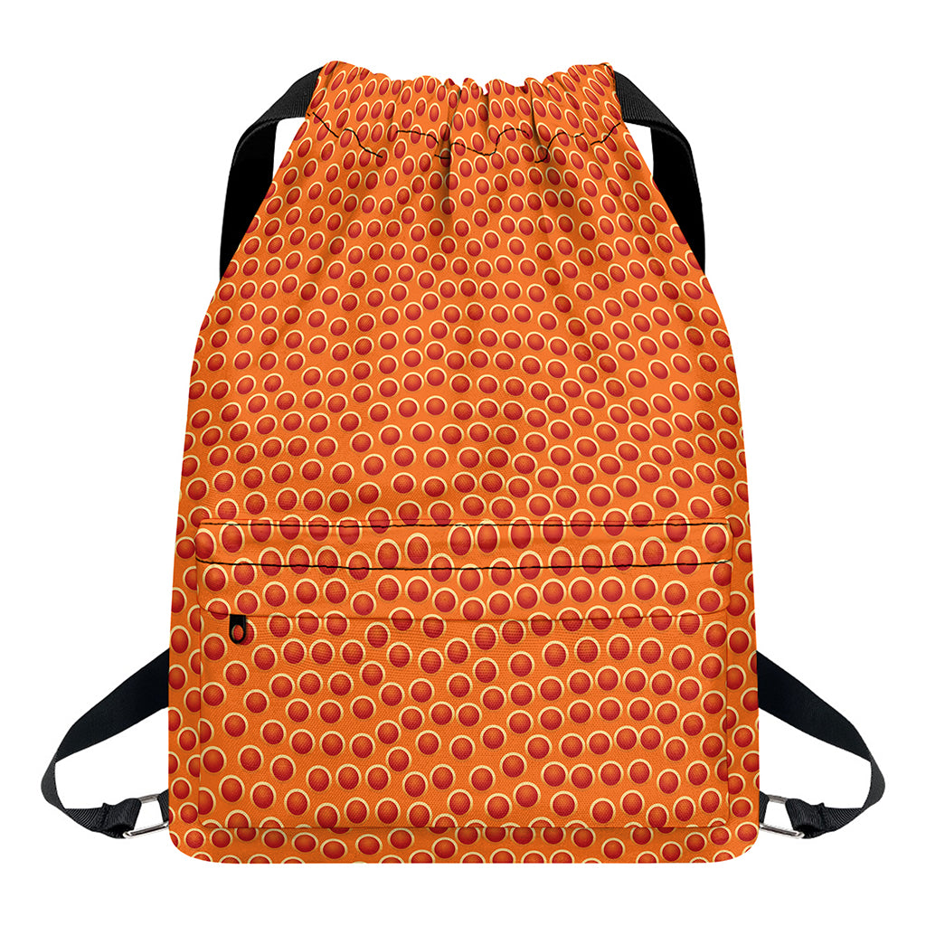 Basketball Bumps Print Drawstring Backpack