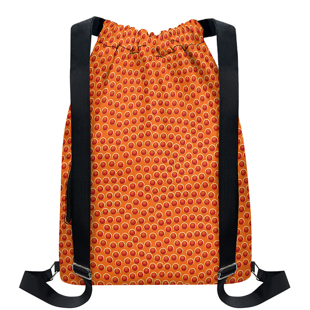 Basketball Bumps Print Drawstring Backpack