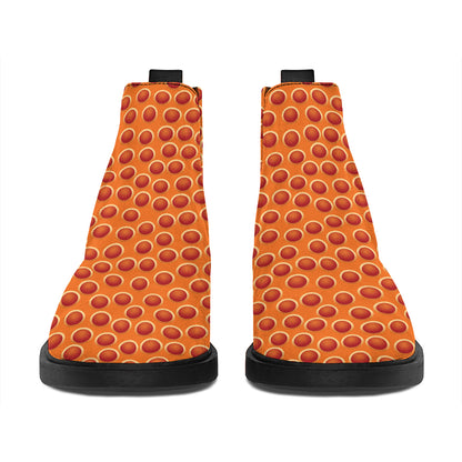 Basketball Bumps Print Flat Ankle Boots