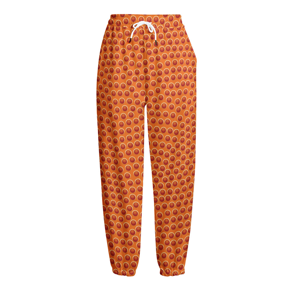 Basketball Bumps Print Fleece Lined Knit Pants