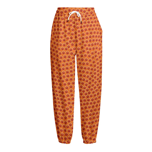 Basketball Bumps Print Fleece Lined Knit Pants