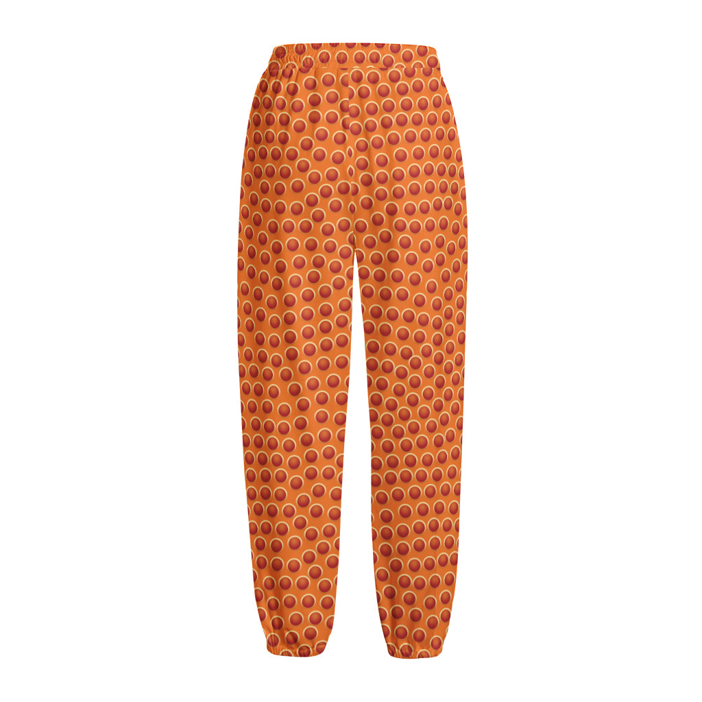 Basketball Bumps Print Fleece Lined Knit Pants