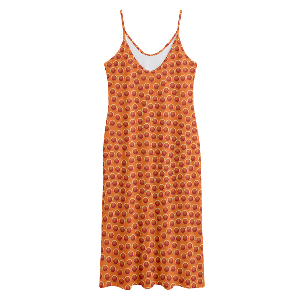 Basketball Bumps Print Jersey Midi Cami Dress