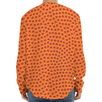 Basketball Bumps Print Long Sleeve Baseball Jersey