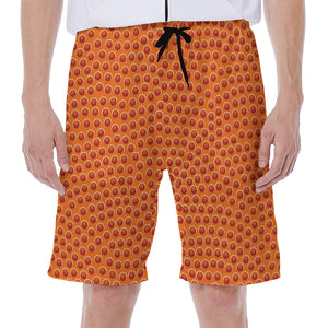 Basketball Bumps Print Men's Beach Shorts