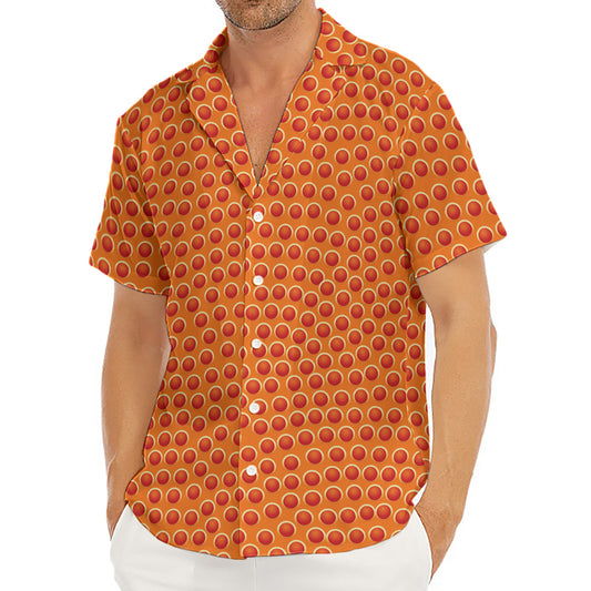 Basketball Bumps Print Men's Deep V-Neck Shirt