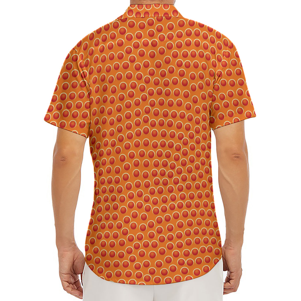 Basketball Bumps Print Men's Deep V-Neck Shirt