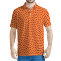 Basketball Bumps Print Men's Polo Shirt