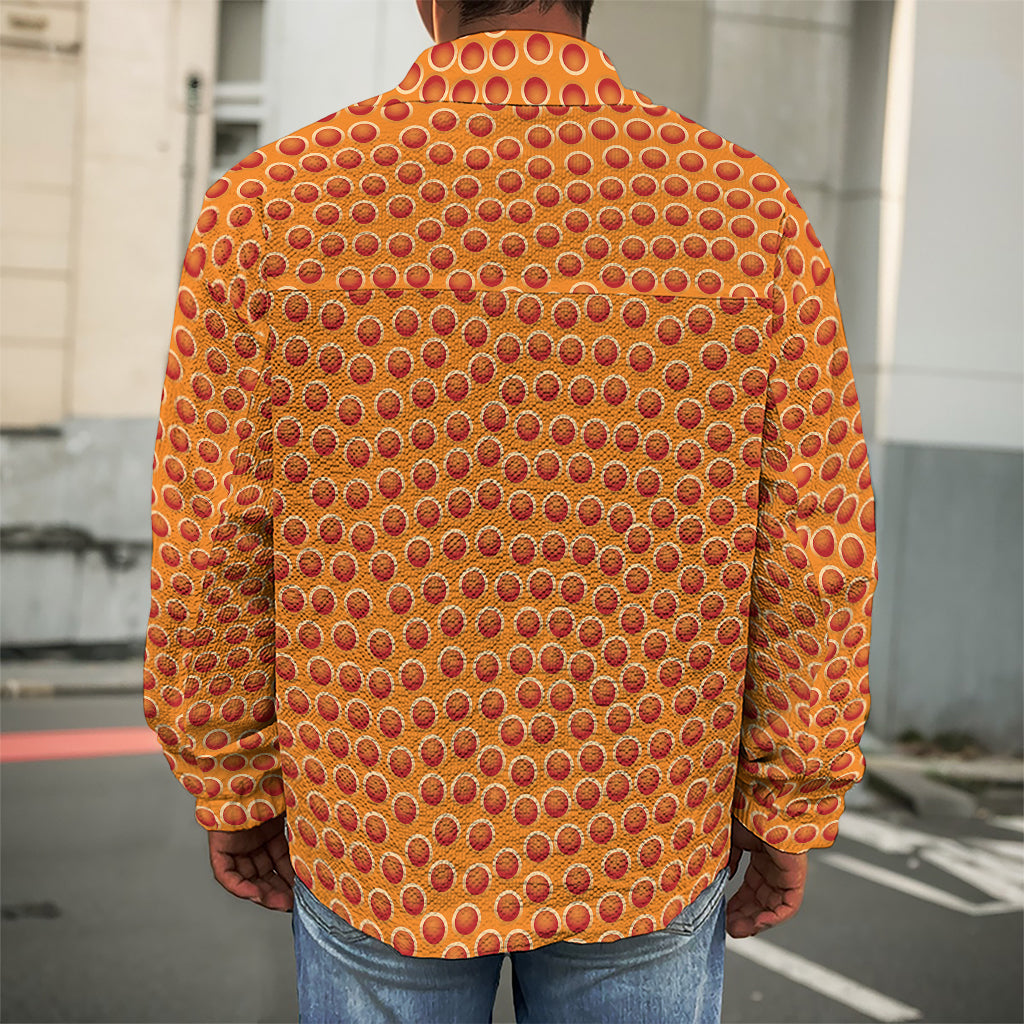 Basketball Bumps Print Men's Shirt Jacket
