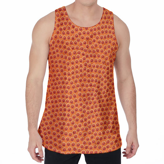 Basketball Bumps Print Men's Velvet Tank Top