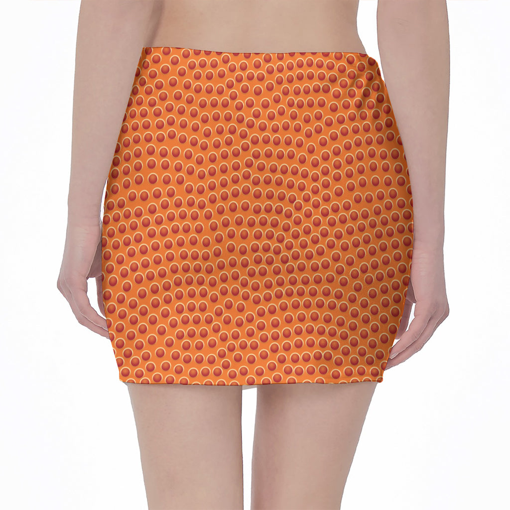 Basketball Bumps Print Pencil Mini Skirt