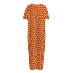 Basketball Bumps Print Short Sleeve Long Nightdress