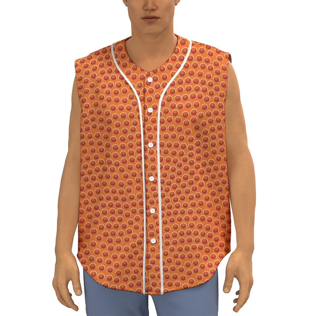 Basketball Bumps Print Sleeveless Baseball Jersey