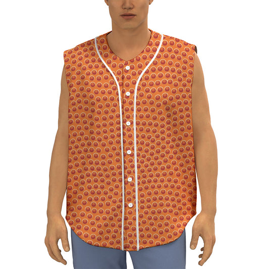 Basketball Bumps Print Sleeveless Baseball Jersey