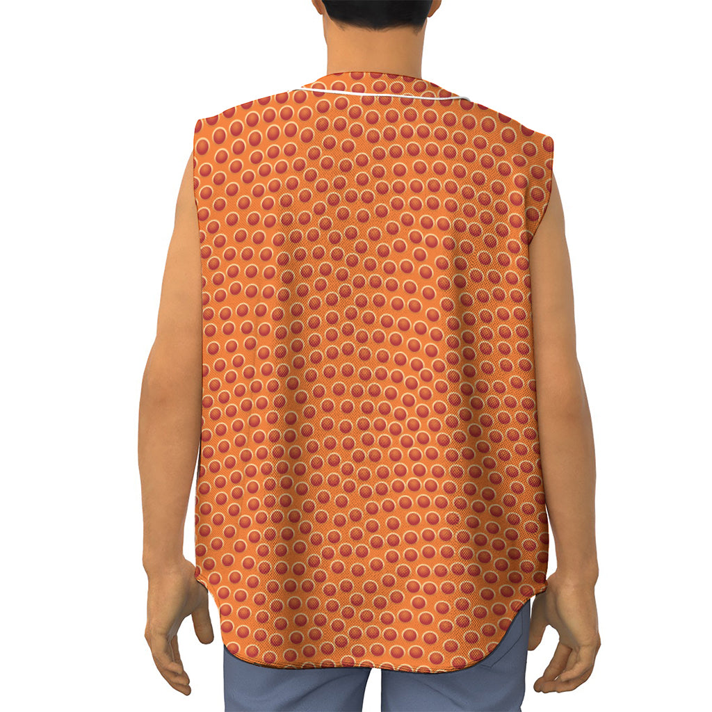 Basketball Bumps Print Sleeveless Baseball Jersey