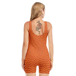 Basketball Bumps Print Sleeveless One Piece Swimsuit