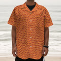 Basketball Bumps Print Textured Short Sleeve Shirt