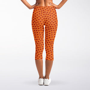 Basketball Bumps Print Women's Capri Leggings