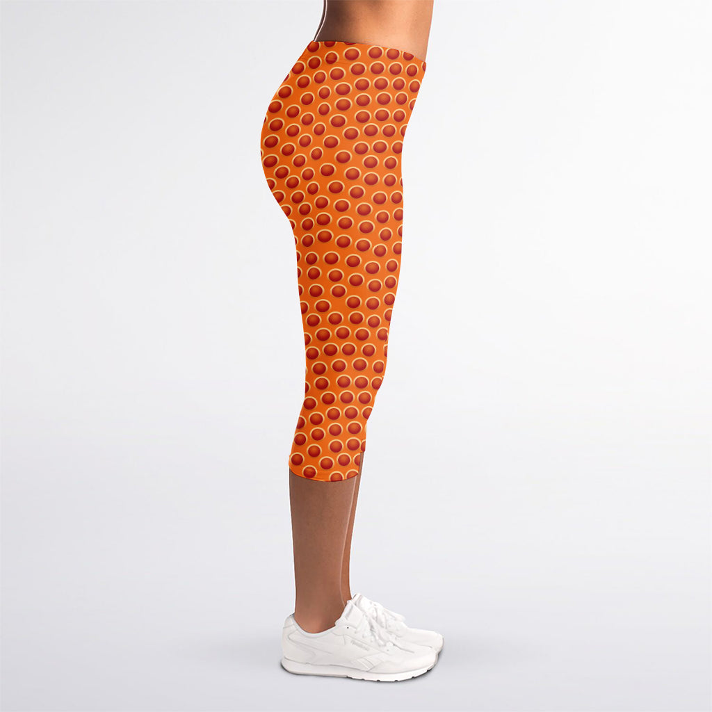 Basketball Bumps Print Women's Capri Leggings