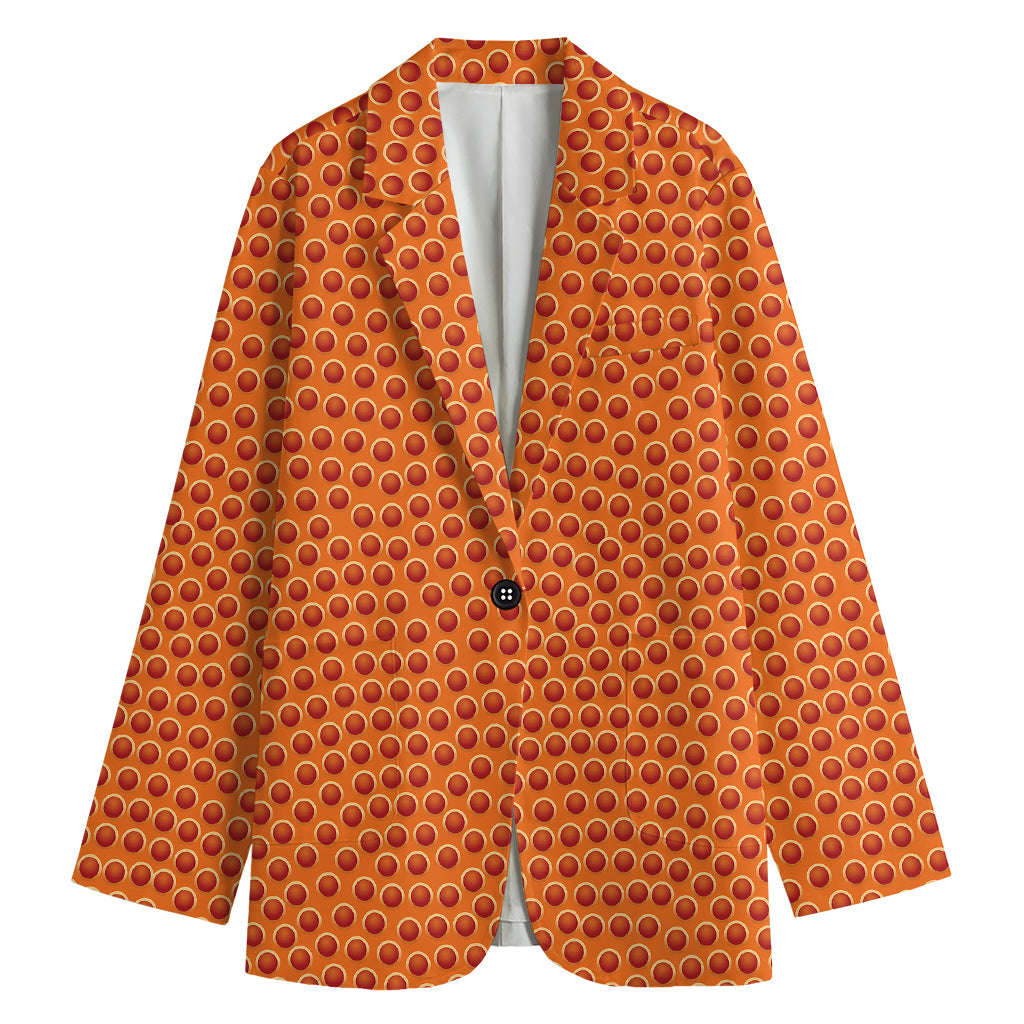 Basketball Bumps Print Women's Cotton Blazer