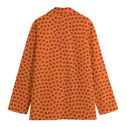 Basketball Bumps Print Women's Cotton Blazer