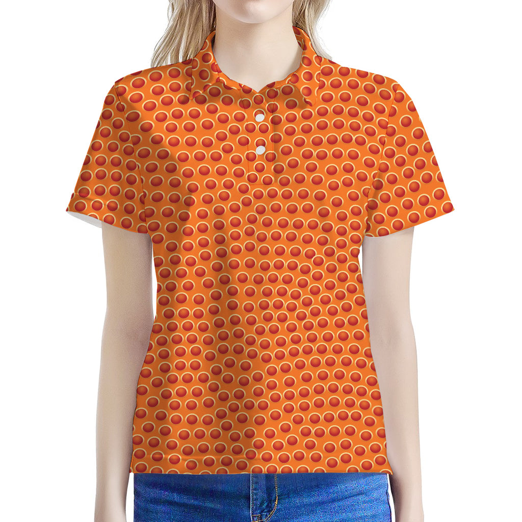 Basketball Bumps Print Women's Polo Shirt