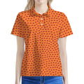 Basketball Bumps Print Women's Polo Shirt