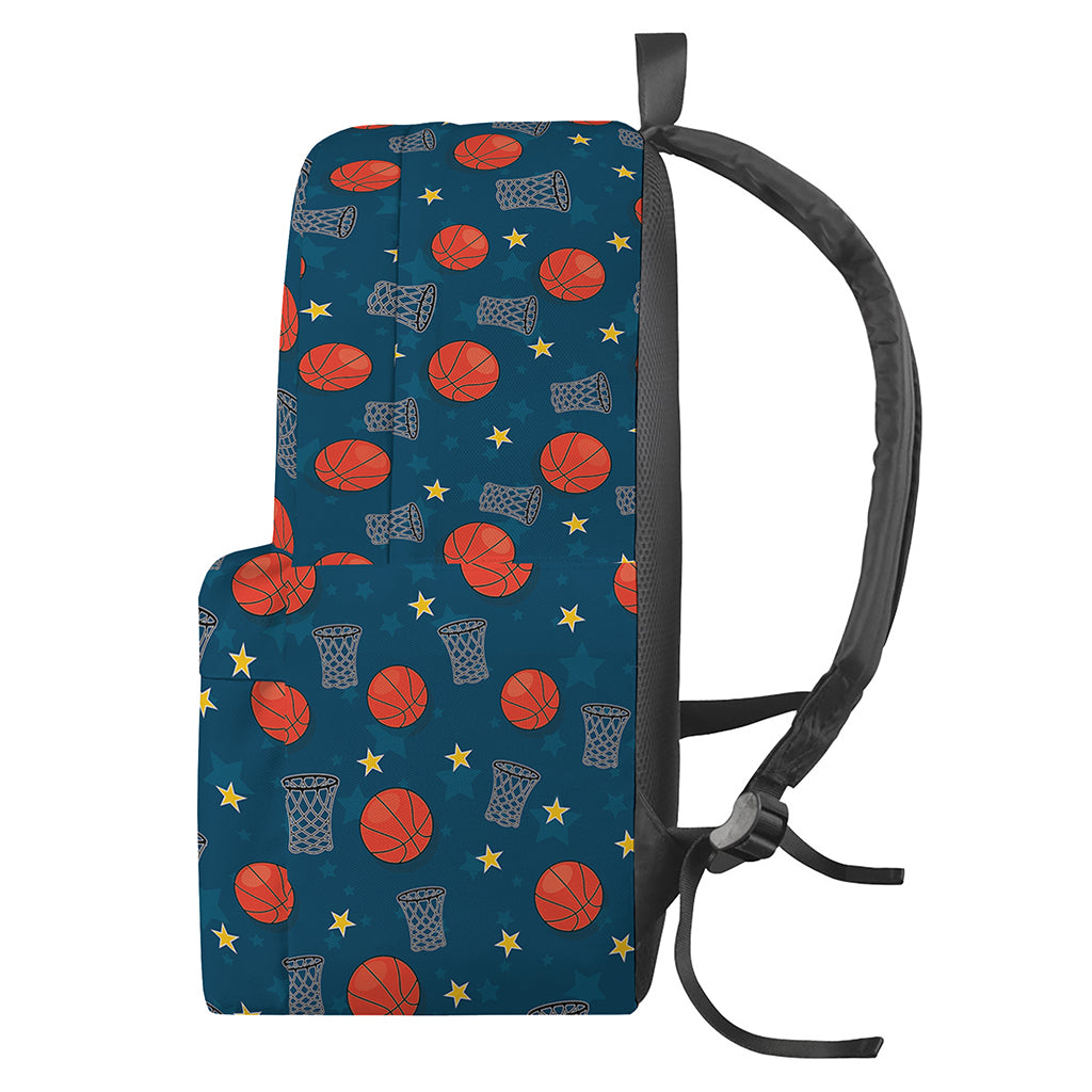 Basketball Theme Pattern Print Backpack