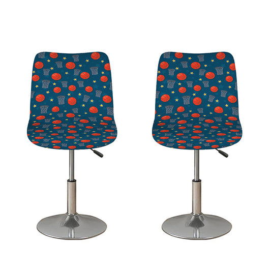 Basketball Theme Pattern Print Bar Stool Covers