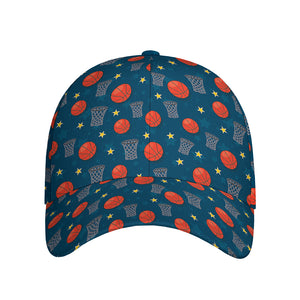 Basketball Theme Pattern Print Baseball Cap