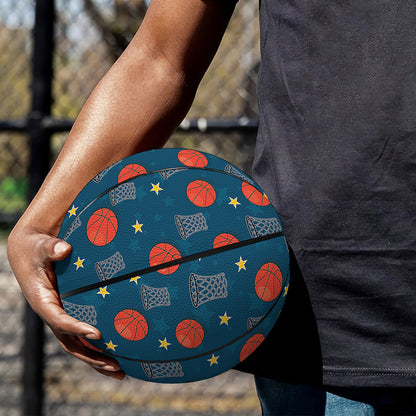 Basketball Theme Pattern Print Basketball