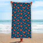 Basketball Theme Pattern Print Beach Towel