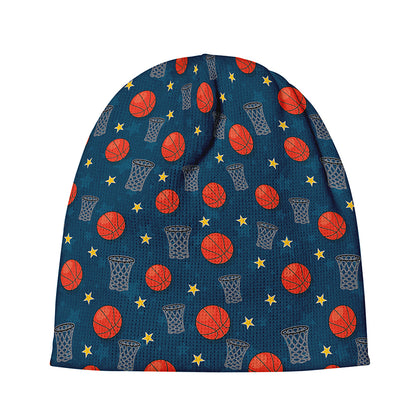 Basketball Theme Pattern Print Beanie