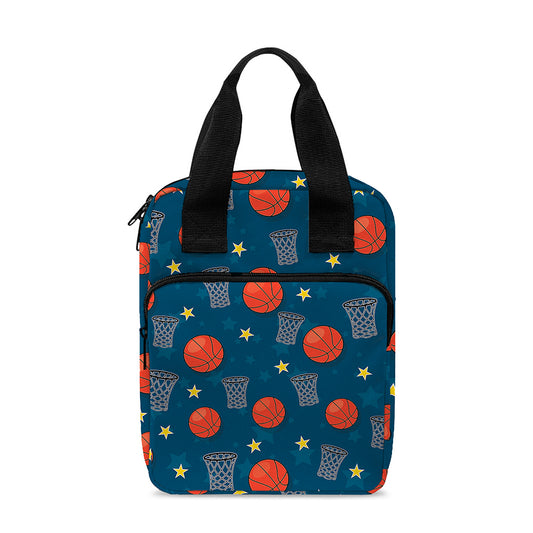 Basketball Theme Pattern Print Bible Tote Bag