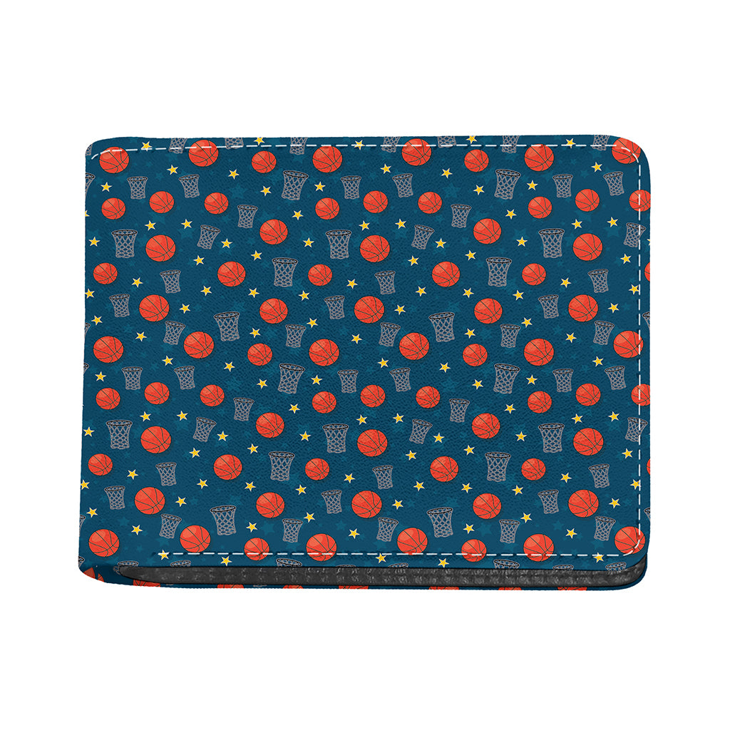 Basketball Theme Pattern Print Bifold Wallet
