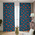 Basketball Theme Pattern Print Dimout Pencil Pleat Curtains